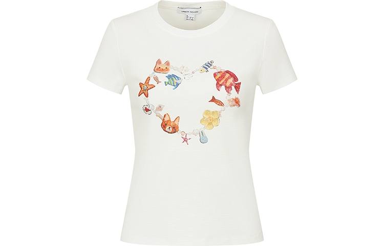 URBAN REVIVO T Shirt Women's Raw White