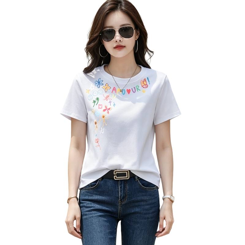 SIXUSICHOU Regular Sleeve T Shirt Women's