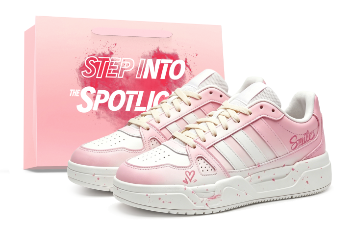 Adidas Adidas LITE BALLER Pu Low top Skateboard Shoes Unisex Pink White