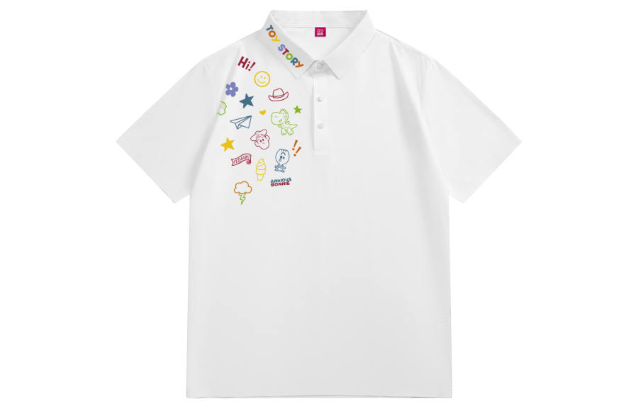 Disney Polo Shirts Unisex Lapel Thin Straight Fit