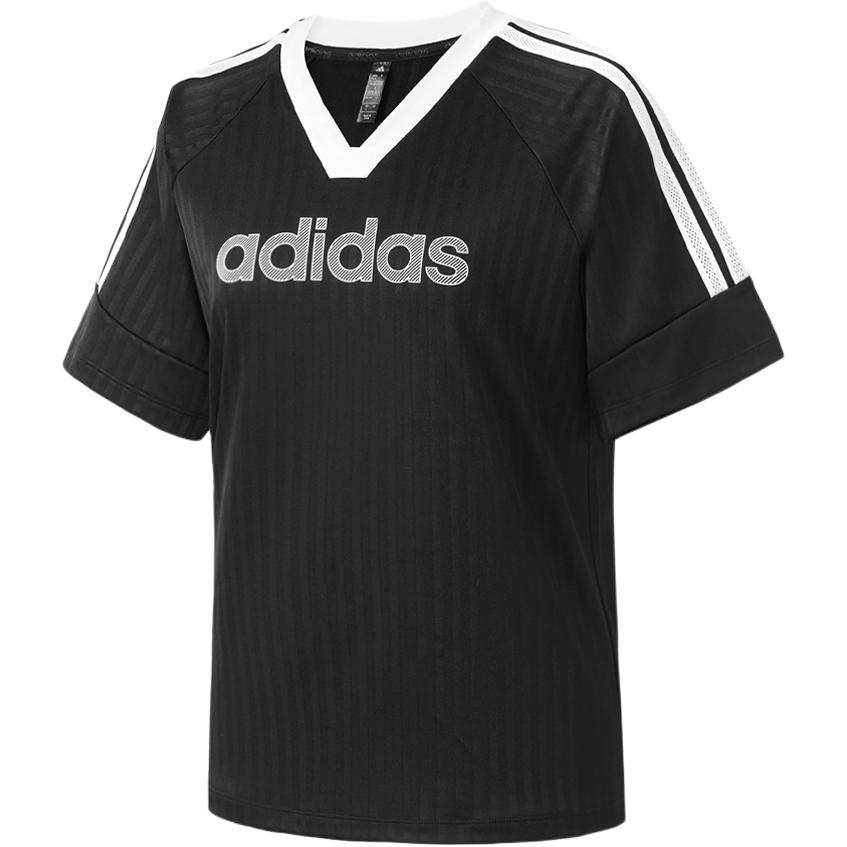 Adidas Adidas T Shirts Women's Black V Neck Moderate