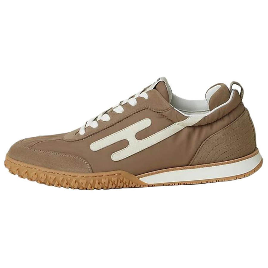 HERMES Jet Low top Casual Shoes Men's Elephant Gray & White