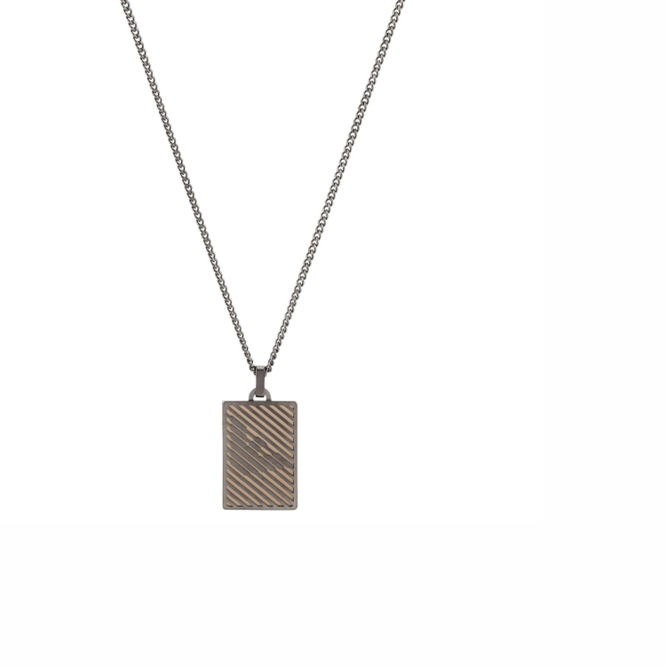 EMPORIO ARMANI Stainless Steel Necklaces Men's Silver