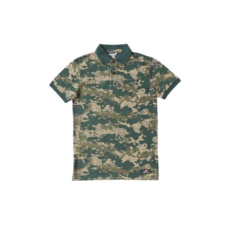 Timberland Polo Shirts Men's Camouflage M86 Lapel Moderate