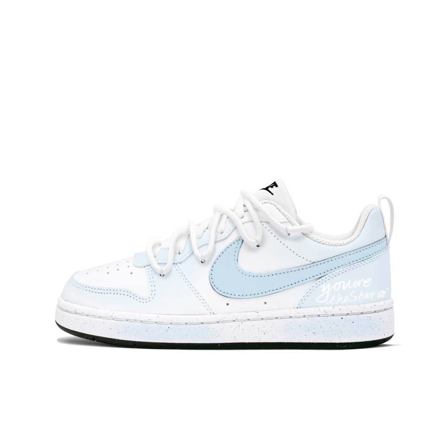 Nike Nike Court Borough Low top Trendy Casual Skate Shoes Women's Blue White