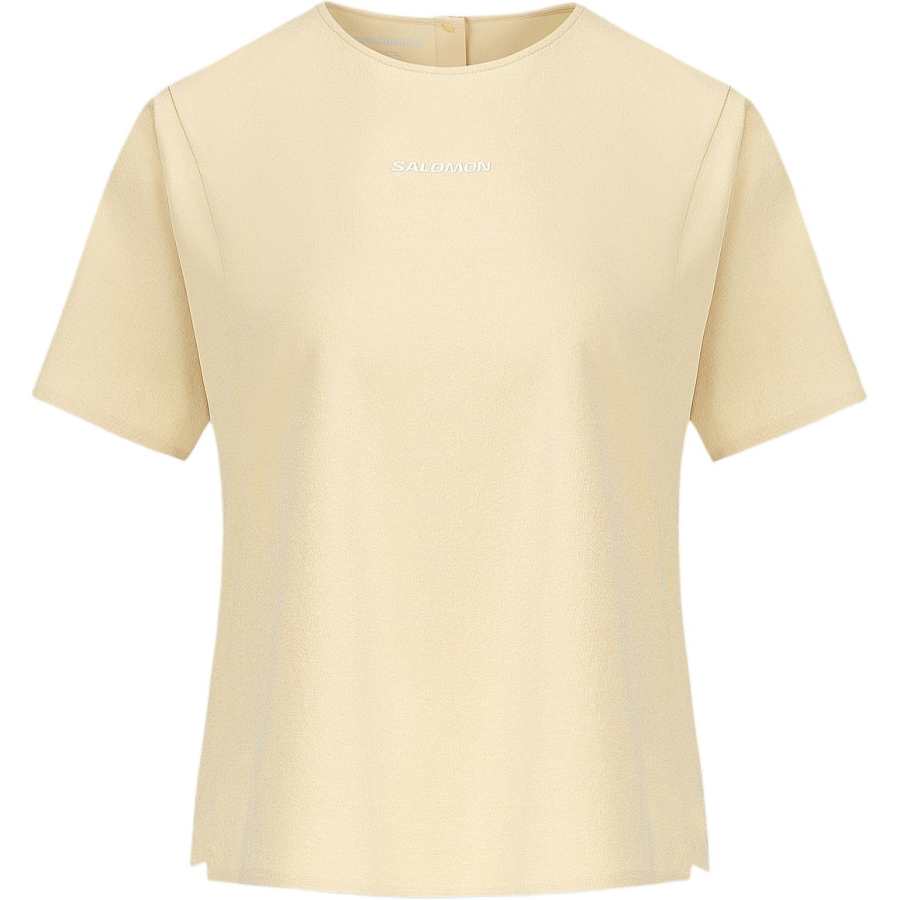 SALOMON T Shirts Women's Italian Grass Beige Crew Neck Moderate