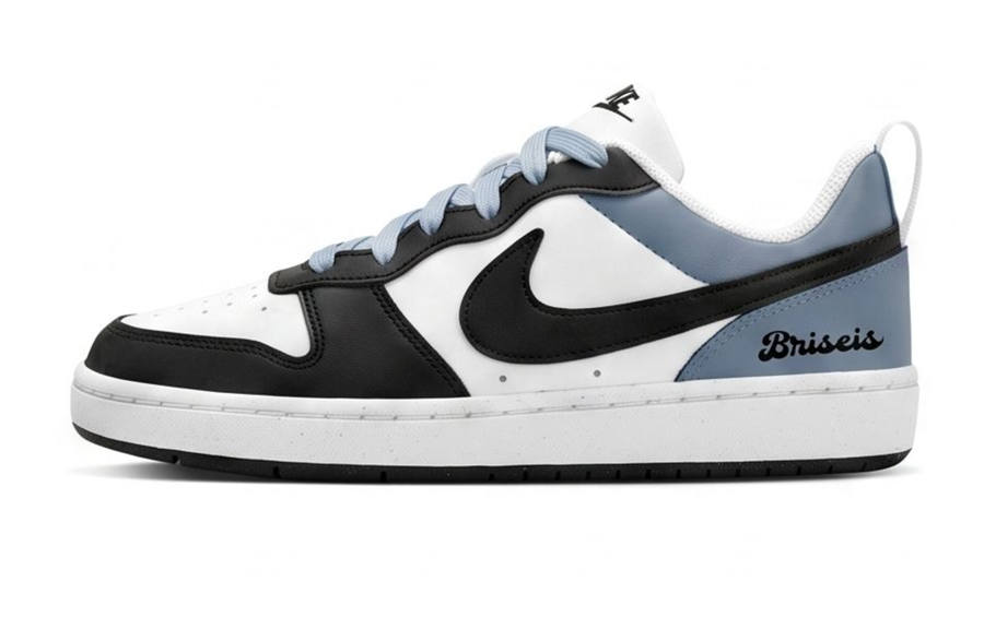 Nike Nike Court Borough Biu Blue Sea Leather Slip Resistant Abrasion Resistant Skateboard Shoes Unisex Black Blue