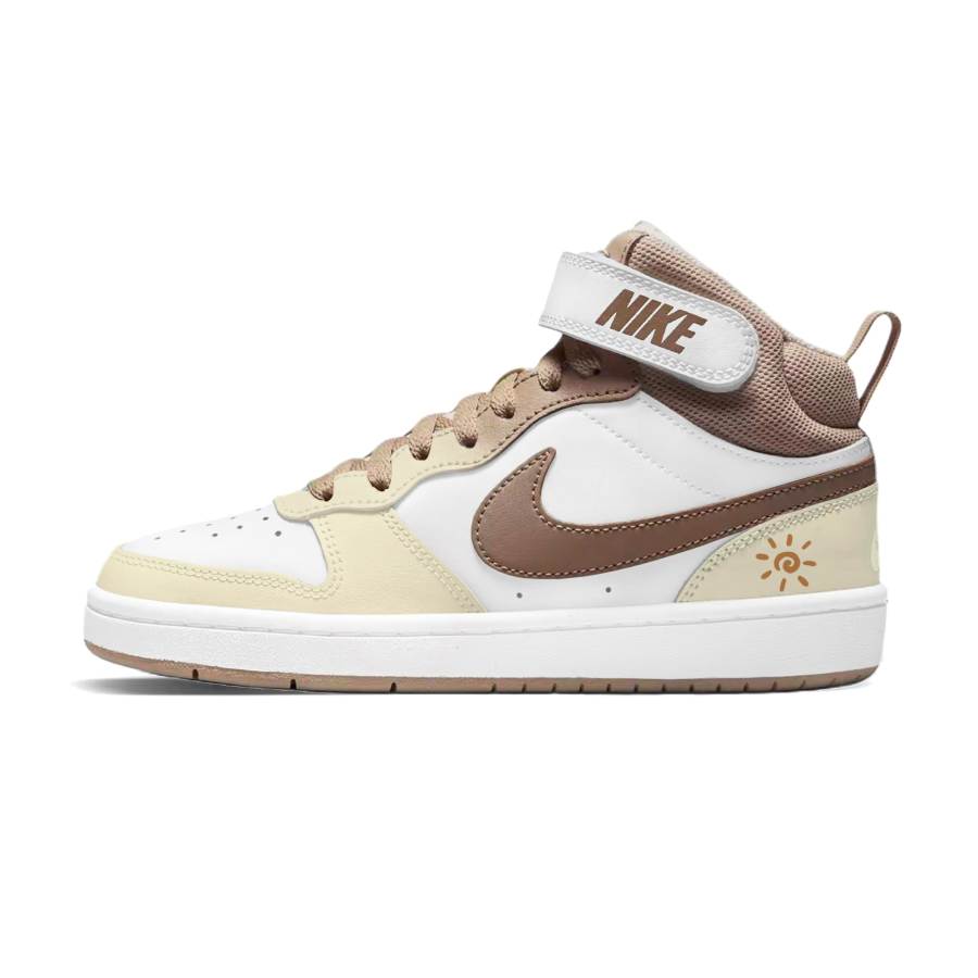 Nike Nike Court Borough Desert Sun Leather Mid top Kids' Skateboarding Shoes Yellow Teenagers