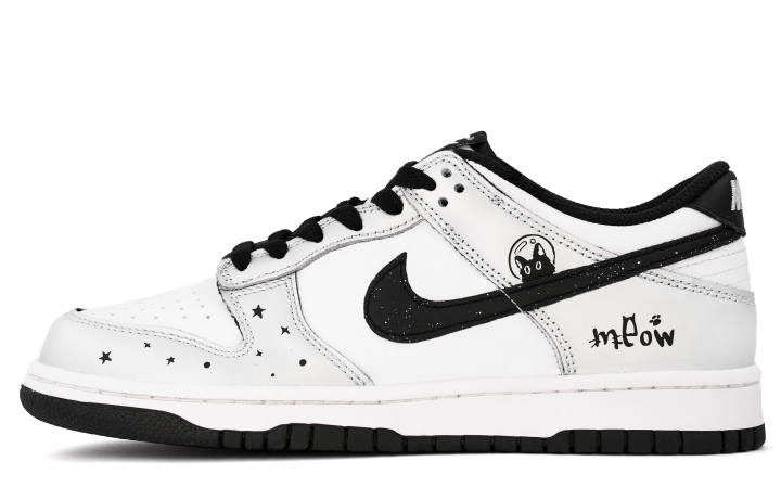 Nike Nike Dunk Meowth Star Travel Abrasion Resistant Low top Skateboard Shoes Women's Silver