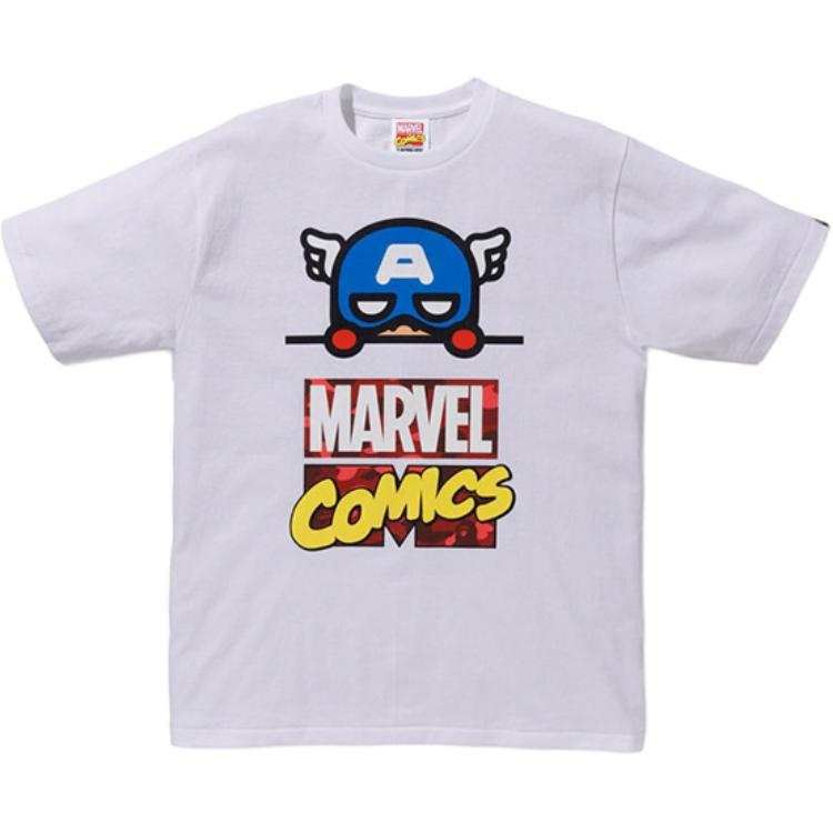 A BATHING APE x BAPE BLACK BapeBAPE × Marvel Collaboration T Shirt Unisex