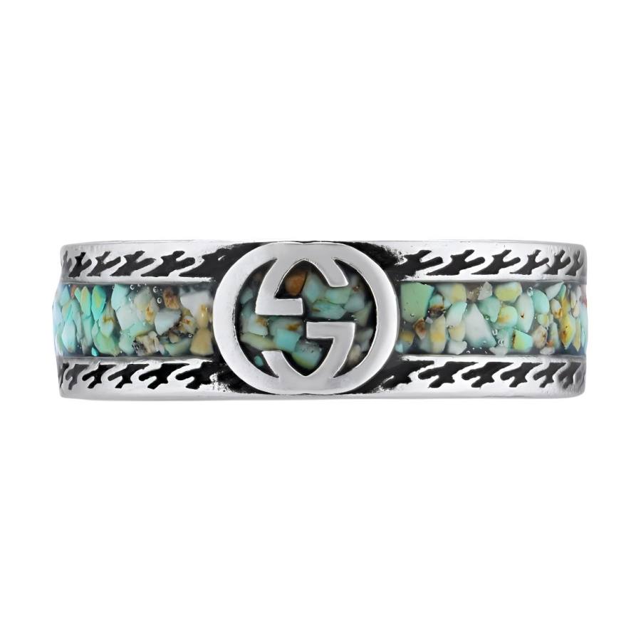 GUCCI GG 925 Sterling Silver Enamel Rings Women's