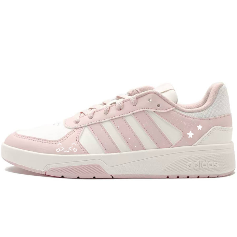 Adidas Adidas COURTBEAT Pu Cushioning Abrasion Resistant Low top Skateboard Shoes Unisex Pink
