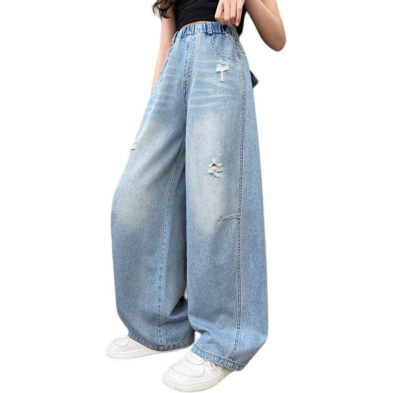 PLANDOO PLANDOO Kids Jeans Thin Non Stretch Cooling