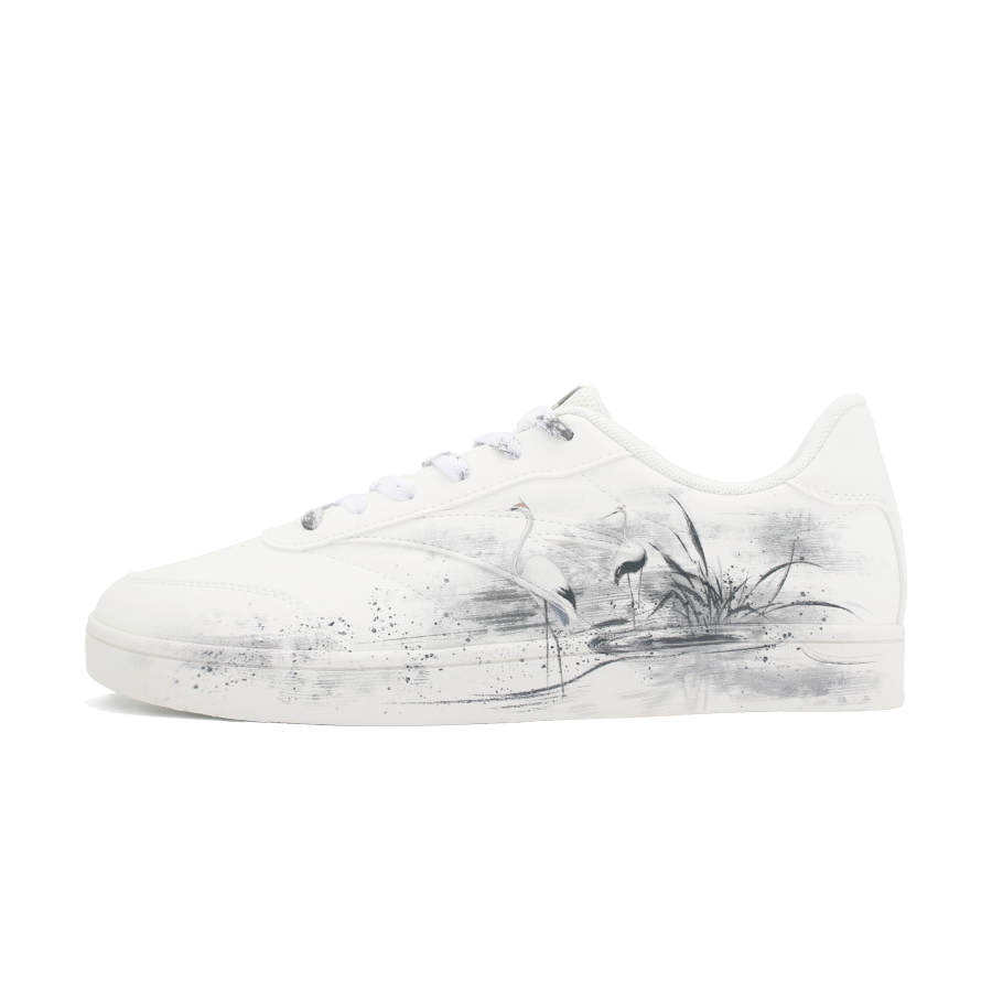 Anta Active Abrasion Resistant Lightweight Low top Skateboard Shoes Men's White