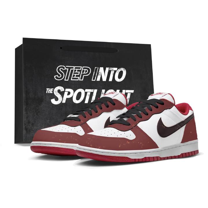 Nike Nike Big Slip Resistant, Abrasion Resistant, Lightweight, Breathable Low top Skateboard Shoes Men's White Red