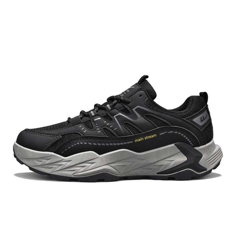 Warrior Cushioning Coverage Moisture Wicking Balance Abrasion Resistant Low top Chunky Sneakers Men's Black