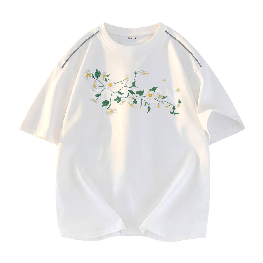 Tonlion T Shirts Unisex Crew Neck Moderate Straight Fit