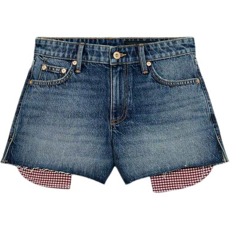 ZARA Denim Shorts Women's Blue Moderate