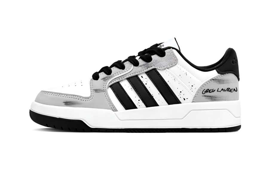 Adidas Adidas ENTRAP Gray Tone Ink Sage Slip Resistant Abrasion Resistant Low top Skateboard Shoes Unisex Gray White