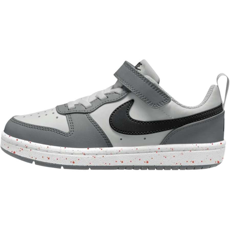 Nike Nike Court Borough PU Polyurethane Low top Skateboard Shoes Gray Black Kids'