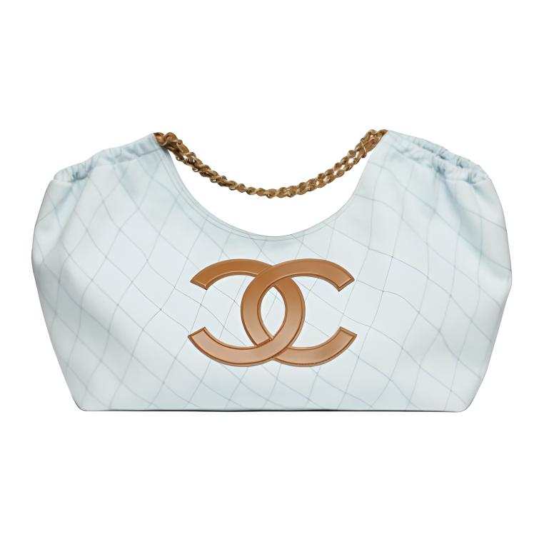 CHANEL CHANEL Denim Shoulder Bag Small Women's Light Blue