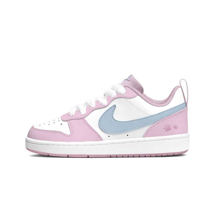 Nike Nike Court Borough Mousse Island Synthetic Leather Cushioning Lightweight Low top Skateboard Shoes Women's Pink