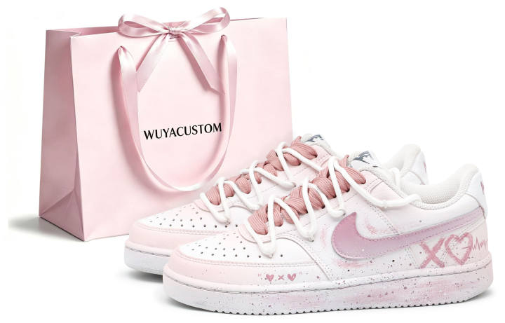 Nike Nike Court Vision 1 Skateboard Shoes Women's Low Top Pink/White