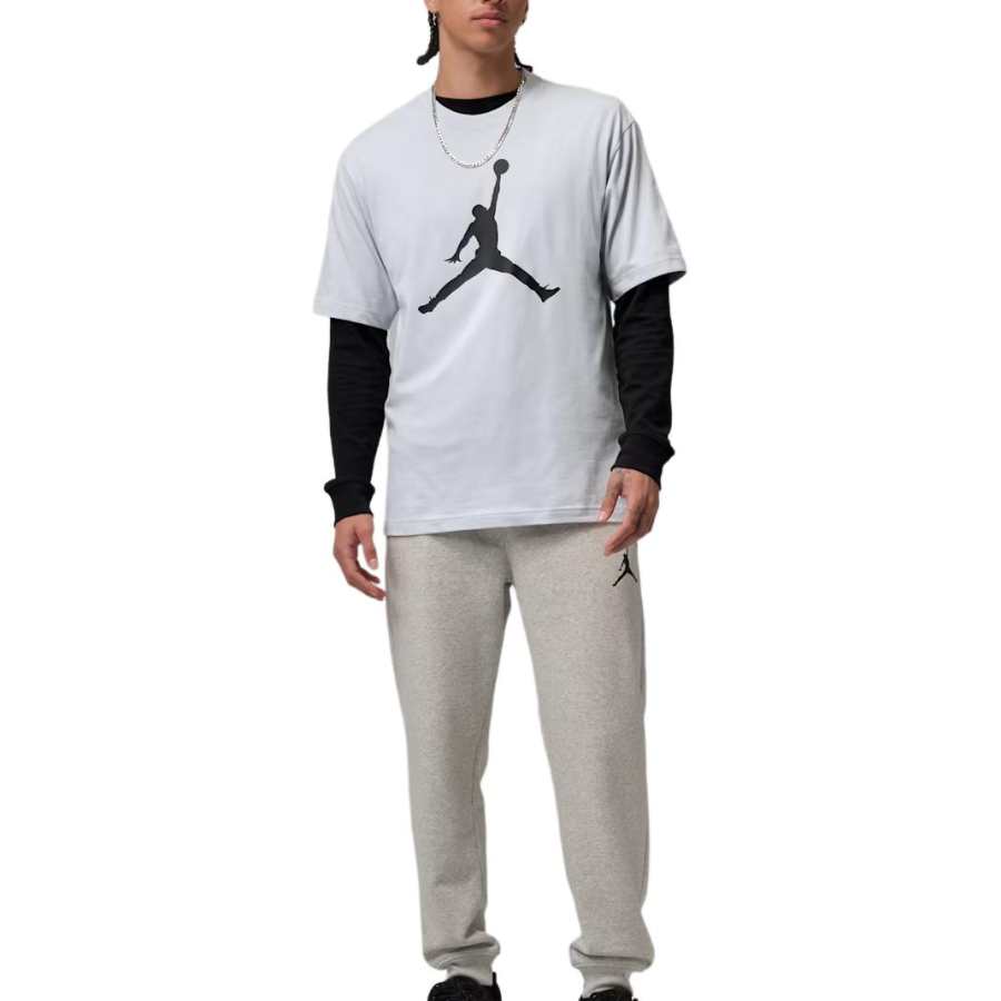Jordan Jordan T Shirts Men's Halo/Black/Black Crew Neck Moderate