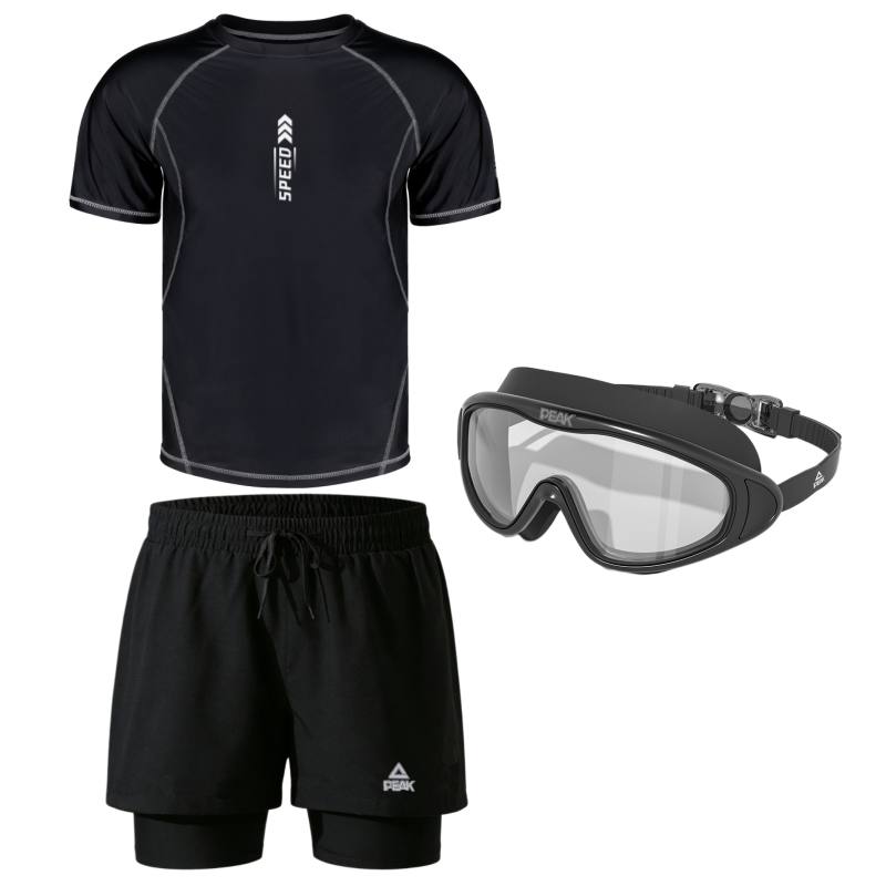 PEAK x SHUILULIANGYONG Swimming Equipment Sets Men's Five Piece Set Black