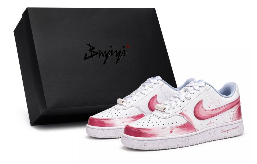 Nike Nike Court Vision Low 811 Manufacturing, Pink Undertone Electrocardiogram, Special Shoe Box Slip Resistant Low top