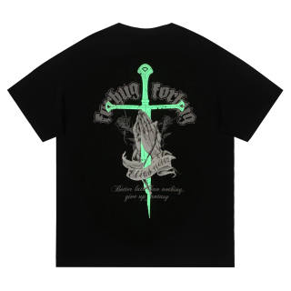 FORHUG T Shirts Unisex Crew Neck Moderate Straight Fit