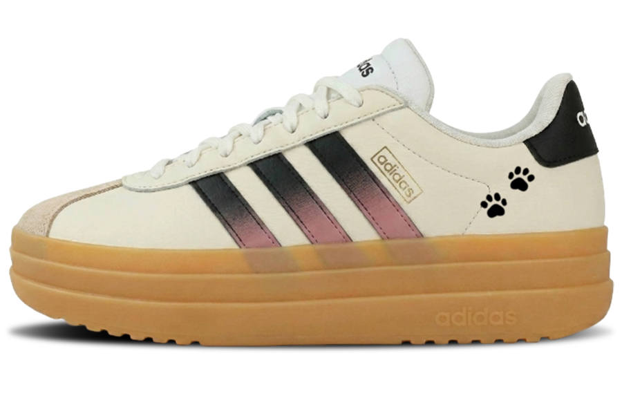 Adidas Adidas VL Court Bold Paw Cream Low top Skateboard Shoes Women's Black Pink