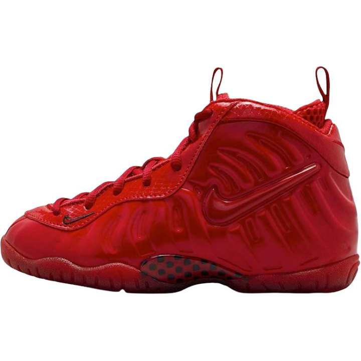 Nike Nike Little Posite One High top Basketball Shoes Red Kids'