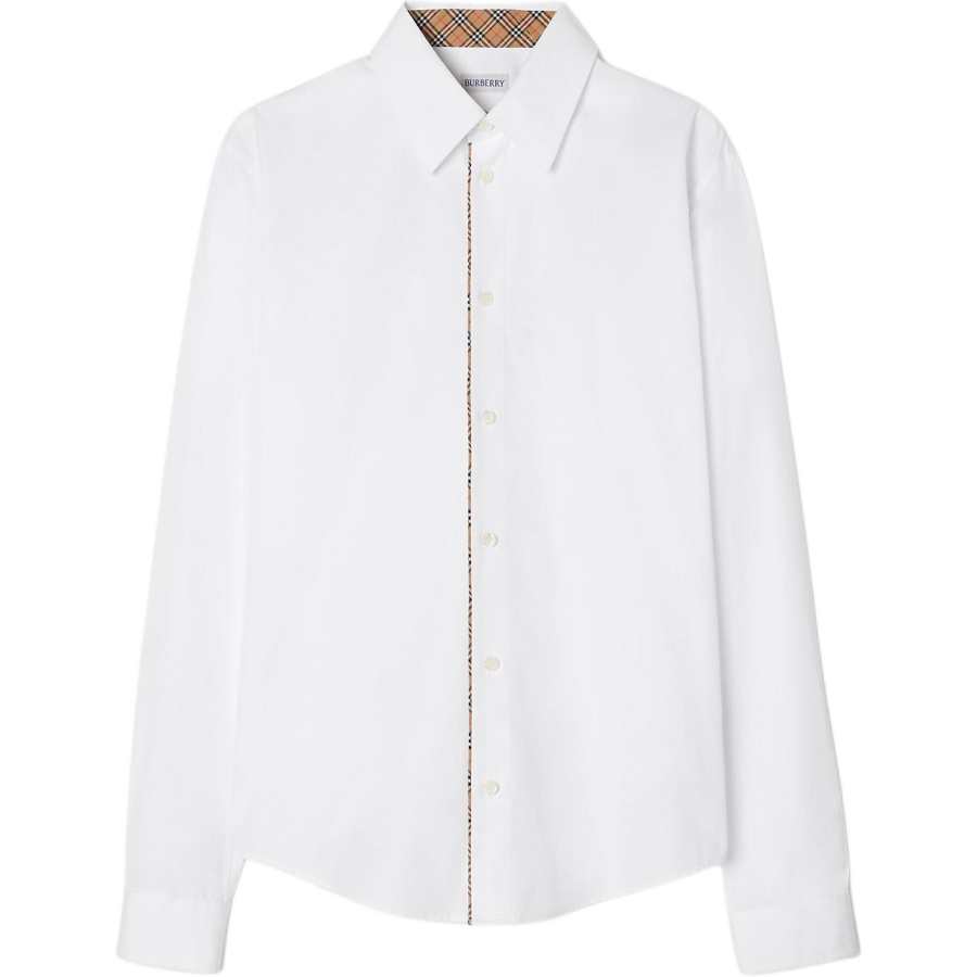 Burberry Shirts Men's Optical White Moderate Straight Fit