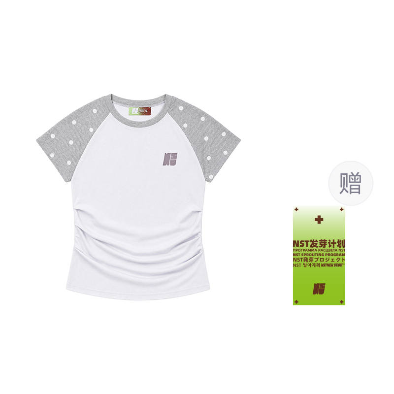 NSTNEW START T Shirts Women's Crew Neck Thin Nipped In Waist
