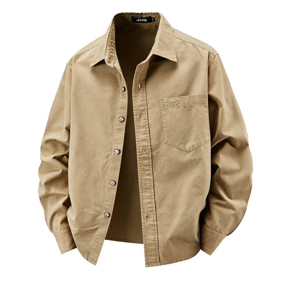 Jeep Shirts Men's Lapel Moderate Workwear