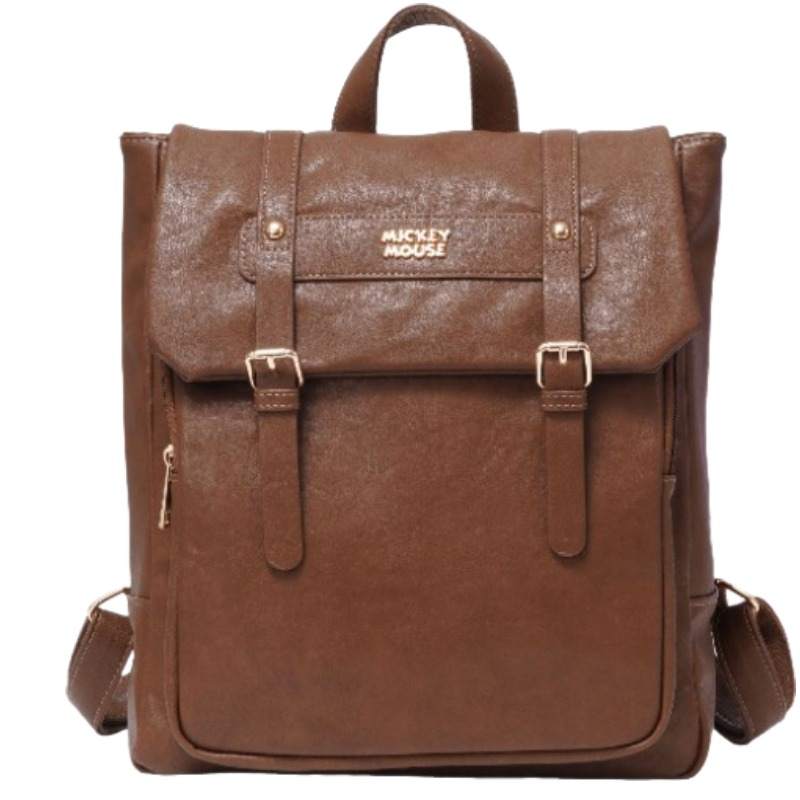 Disney Disney Mickey Mouse Pu Backpack Regular Women's Brown