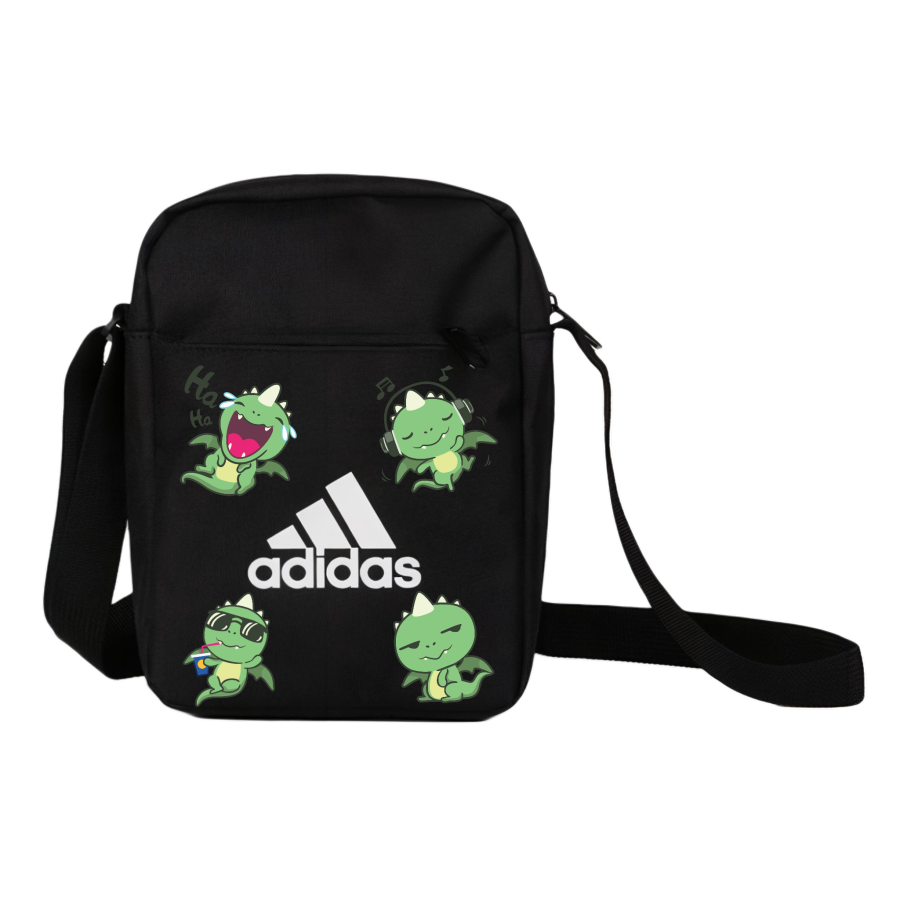Adidas Adidas Recycled Polyester Plain Weave Fabric Crossbody Bags Regular Unisex Black