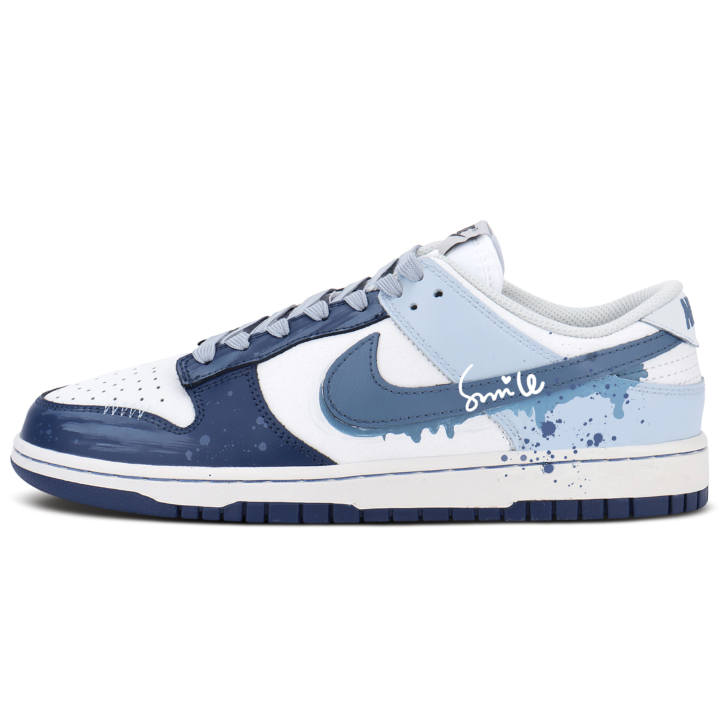 Nike Nike Dunk Low top Skateboard Shoes Men's White Blue