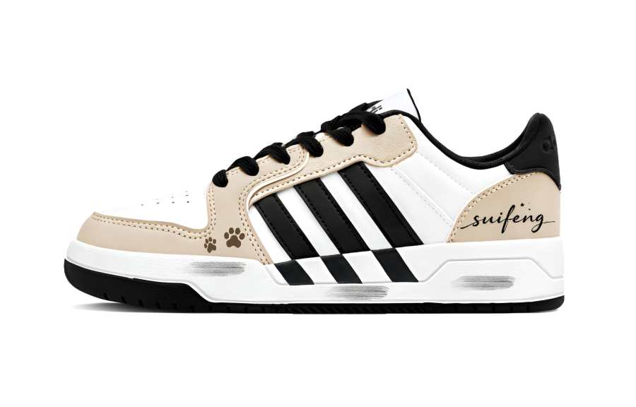 Adidas Adidas ENTRAP Brown White Seal Cushioning Abrasion Resistant Low top Skateboard Shoes Unisex Ecru Brown