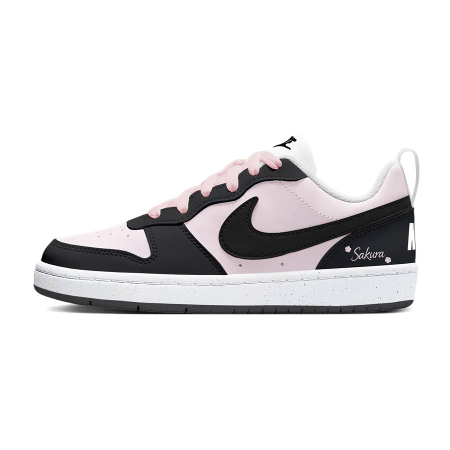 Nike Nike Court Borough Black Cherry Blossom Pink Abrasion Resistant Lightweight Low top Skateboard Shoes Women's