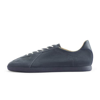 PANE Cow Leather Abrasion Resistant Lightweight Breathable Low top German Army Trainers Unisex Dark Gray