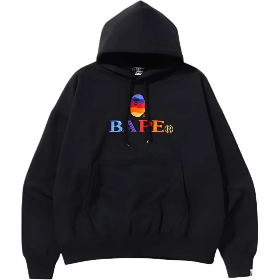 A BATHING APE Bape Embroidery Loose Fit Pullover Hoodie