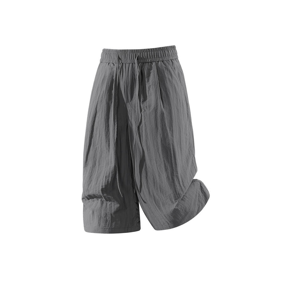 Tonlion Casual Shorts Unisex Thin Straight Fit Pants