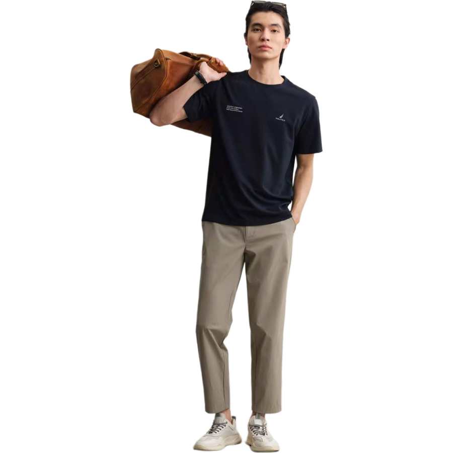 NAUTICA T Shirts Men's Crew Neck Moderate Straight Fit