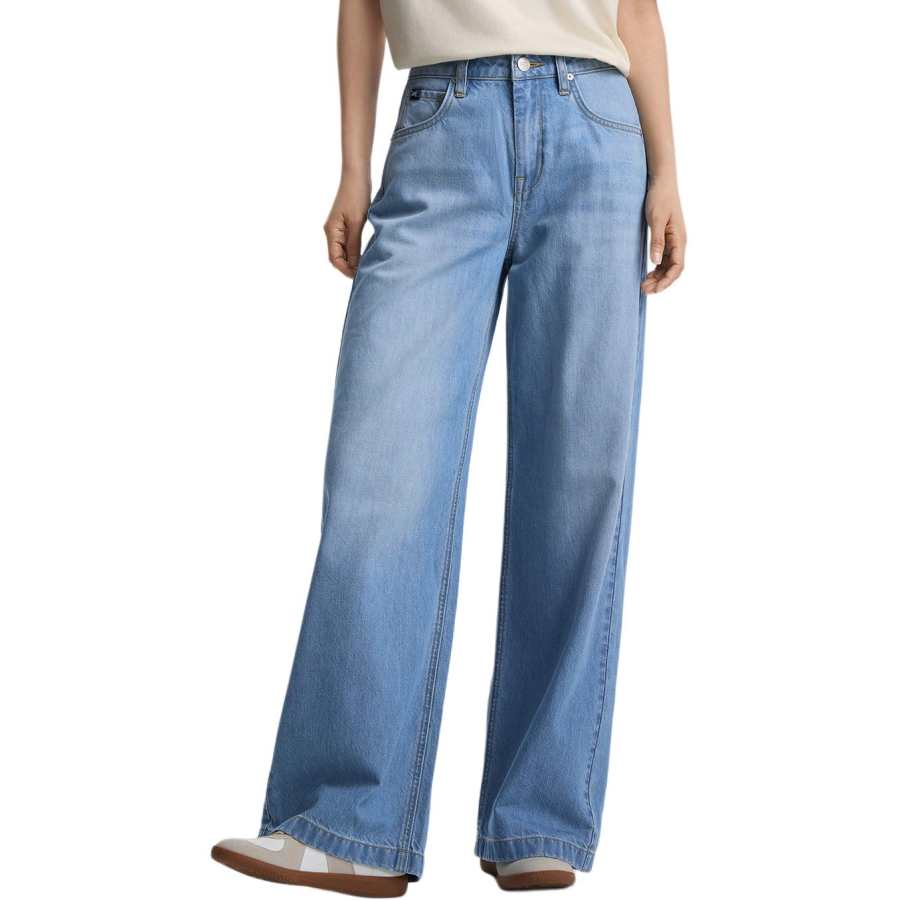 Lee Lee Jeans Women's Light Blue Thin Wide Leg Pants