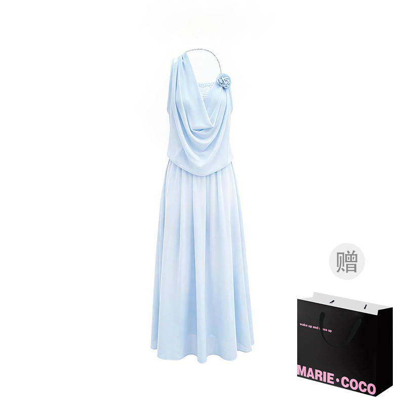 MARIE·COCO Sleeveless Dresses Women's Sleeveless Dress Irregular Moderate Long Skirt