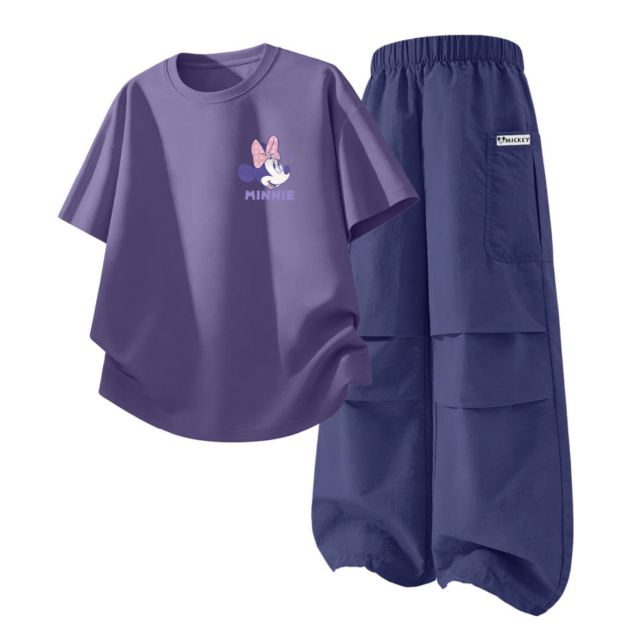 Disney Kids Casual Sportswear Crew Neck Thin Stretch