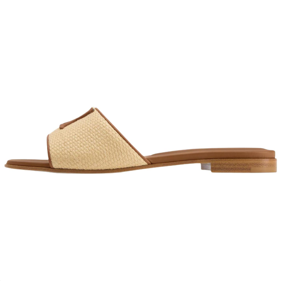 LOUIS VUITTON Slide Slippers Women's Light Brown