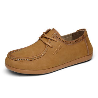 Tonlion Breathable And Versatile Cow Split Leather Gommino Loafers Men's